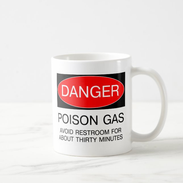 Fara - Giftgas (Undvik Toaletten) Rolig T-Shirt Kaffemugg (Höger)