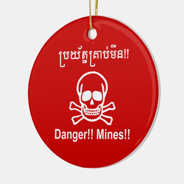 Fara! Mina! ☠ Kambodjanska Khmer-☠ Julgransprydnad Keramik (Vänster)