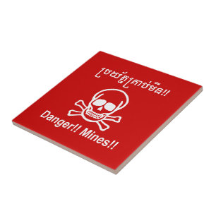 Fara! Mina! ☠ Kambodjanska Khmer-☠ Kakelplatta