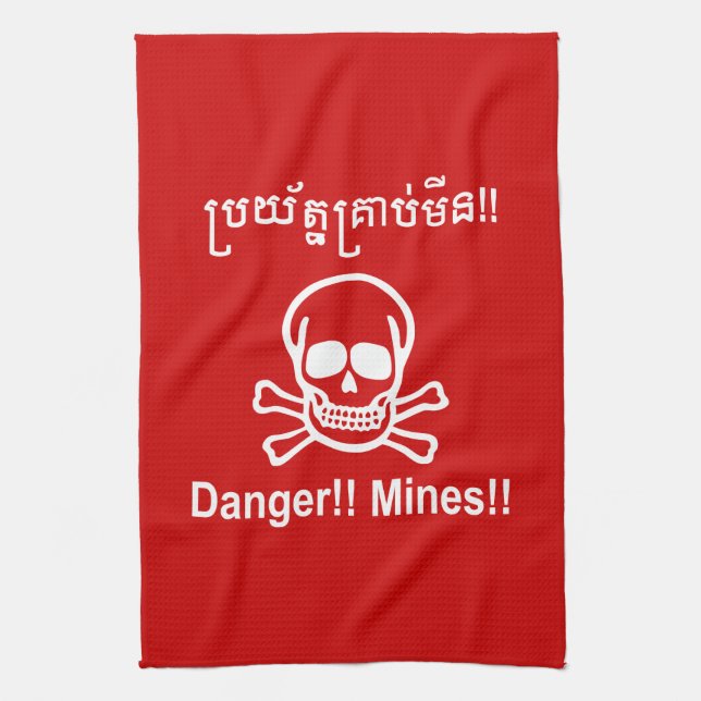 Fara! Mina! ☠ Kambodjanska Khmer-☠ Kökshandduk (Vertikal)