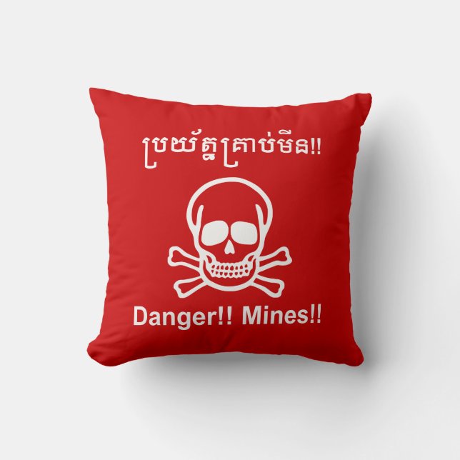 Fara! Mina! ☠ Kambodjanska Khmer-☠ Kudde (Framsida)