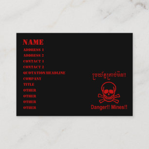Fara! Mina! ☠ Kambodjanska Khmer-☠ Visitkort