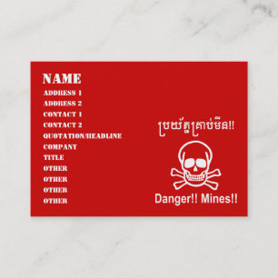Fara! Mina! ☠ Kambodjanska Khmer-☠ Visitkort