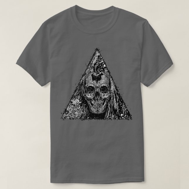 Fara Triangle Döskallars Horror Gothic Demons Occu T Shirt (Design framsida)