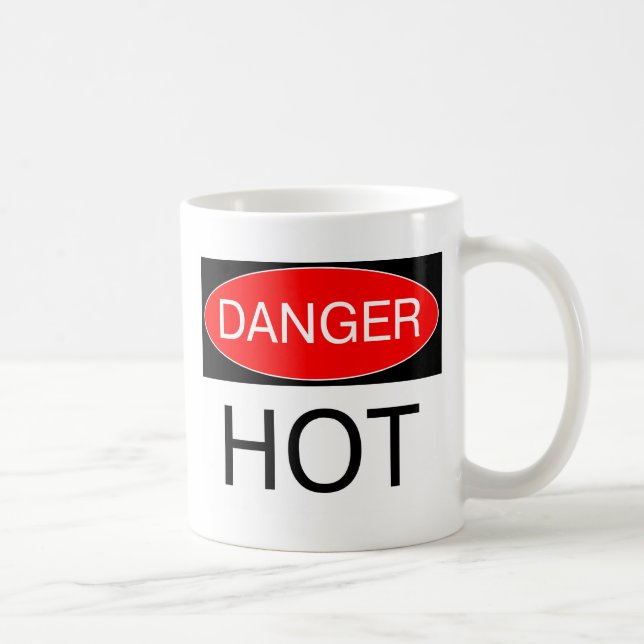 Fara - Varm Rolig Varning T-Shirt Väska Slip Förkl Kaffemugg (Höger)