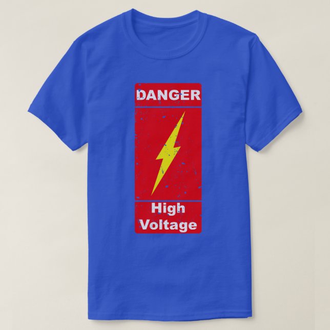 Fara vid högspänningsvarning Farligt T Shirt (Design framsida)