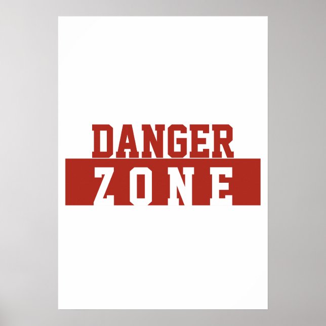 Fara Zon / Minimalistisk Modern Enkel Röd Vit Poster (Framsidan)
