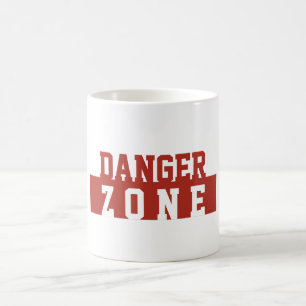 Fara zon / minimalistisk modern slät röd vit kaffemugg
