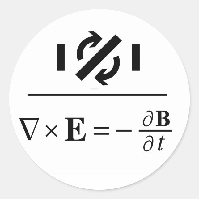 Faradays lag runt klistermärke (Framsida)
