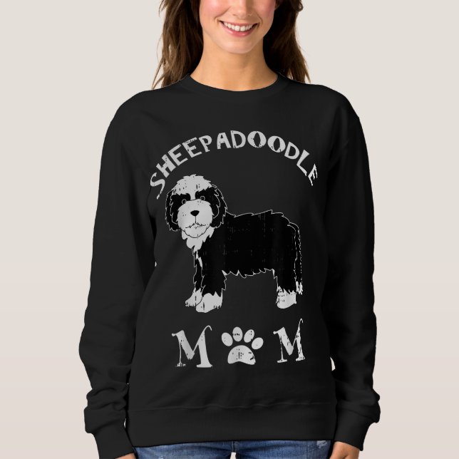 Fåradoodle Mamma Puppy Cute Pet Animal Hund älskar T Shirt (Framsida)
