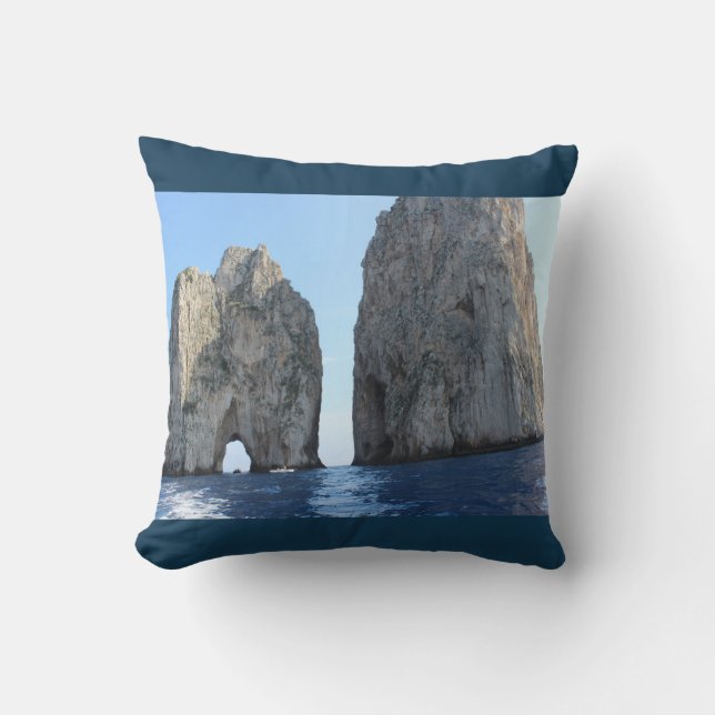 Faraglioni di Capri - blå fotokudde Kudde (Framsida)