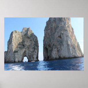 Faraglioni di Capri från havet Fotografiskaffisc Poster
