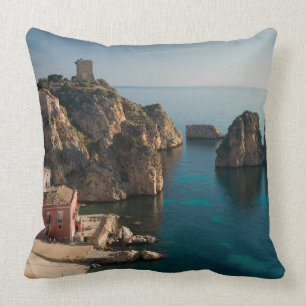 Faraglioni och Tonnara i Scopello, Sicily Kudde