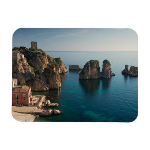 Faraglioni och Tonnara i Scopello, Sicily Magnet