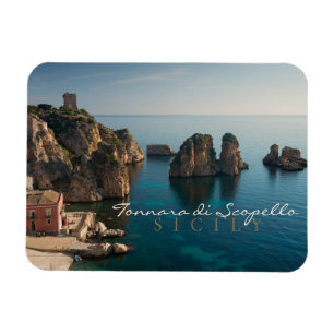 Faraglioni och Tonnara i Scopello, Sicily Magnet