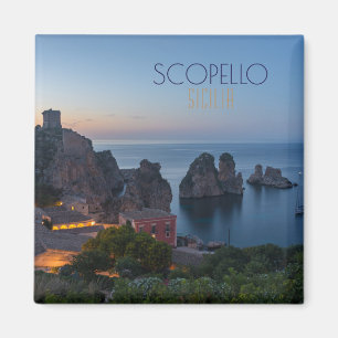 Faraglioni och Tonnara i Scopello, Sicily Magnet