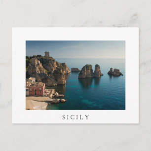 Faraglioni och Tonnara i Scopello, Sicily Vykort