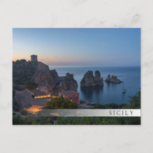Faraglioni och Tonnara i Scopello, Sicily Vykort