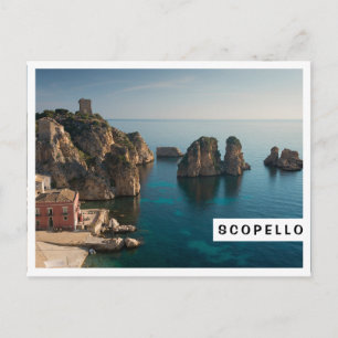 Faraglioni och Tonnara i Scopello, Sicily Vykort