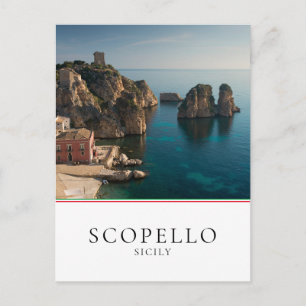 Faraglioni och Tonnara i Scopello, Sicily Vykort