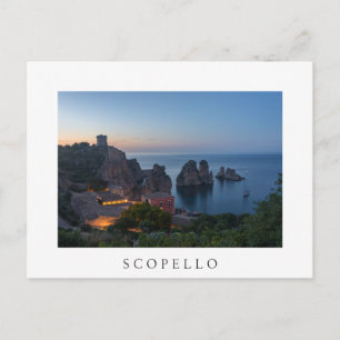 Faraglioni och Tonnara i Scopello, Sicily Vykort