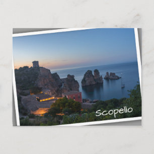 Faraglioni och Tonnara i Scopello, Sicily Vykort