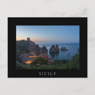 Faraglioni och Tonnara i Scopello, Sicily Vykort