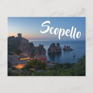 Faraglioni och Tonnara i Scopello, Sicily Vykort