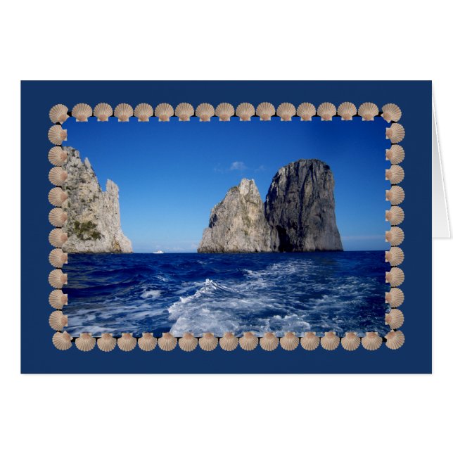 Faraglioni Stacks, Isle of Capri - Bukt i Neapel Hälsningskort (Framsidan Horizontal)