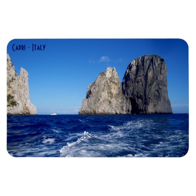 Faraglioni Stacks, Isle of Capri - Neapel - Italie Magnet (Horisontell)