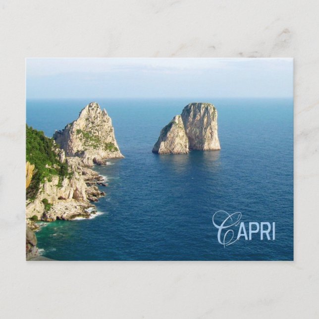 Faraglioni-staplar, Capri, Italien Vykort (Framsida)