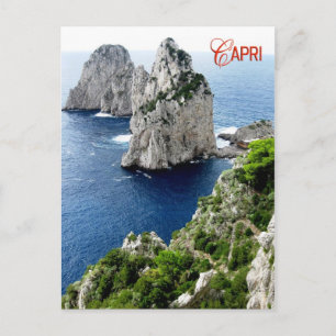 Faraglioni-staplar, Capri, Italien Vykort