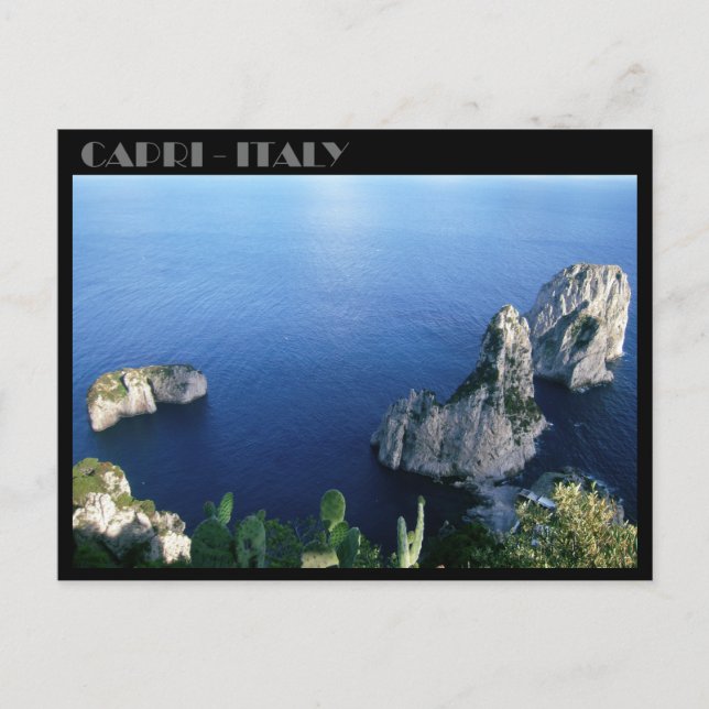 Faraglioni Sten, Isle of Capri-vykort Vykort (Framsida)