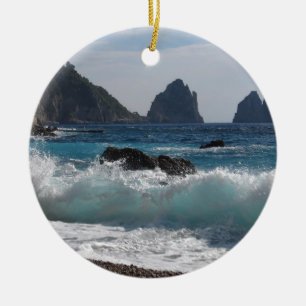 Faraglioni stenbildande på ön Capri Julgransprydnad Keramik