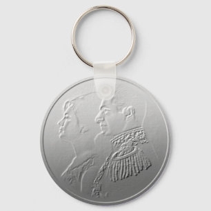 Farah Diba och Shah of Iran Persia design #silv01 Nyckelring