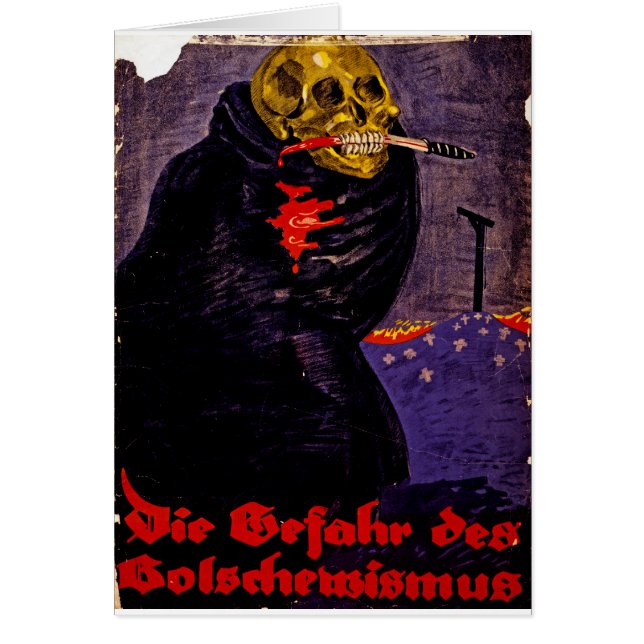 Faran för Bolshevism Hälsningskort (Framsidan)