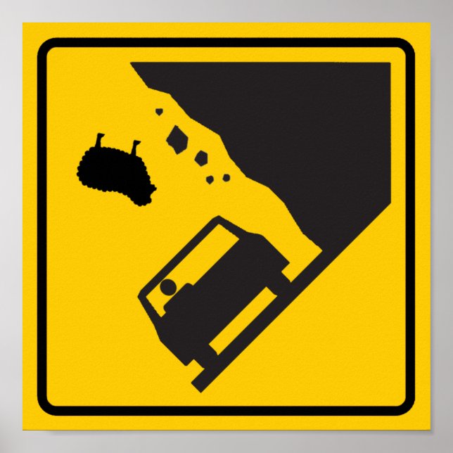 Fårande Zont vägskylt för får Poster (Framsidan)