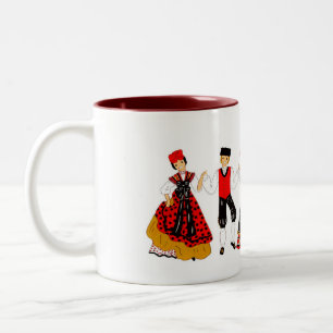 Farandole de costume d'ALSACE Två-Tonad Mugg