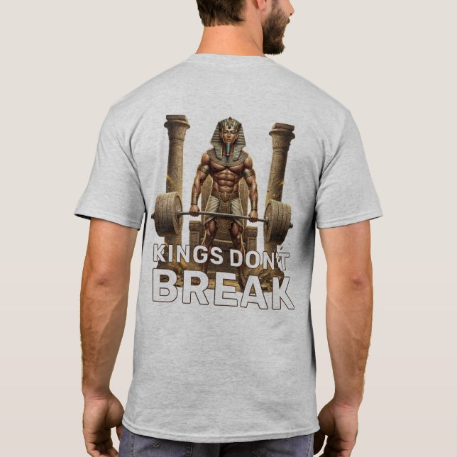 Farao Dödlyft Gym Motivation - Forntida Egypten T Shirt (Baksida)