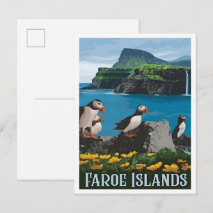 Farao Öarna Vintage Resa Vykort