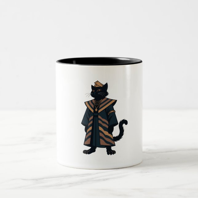 Farao Svart Katt Kaffe Mugg (Center)