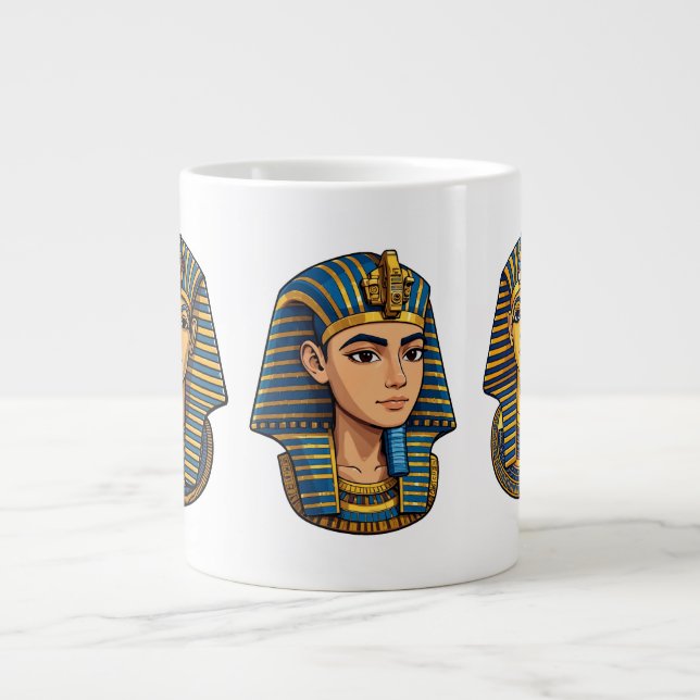 Farao Tutankhamuns gyllene mask Jumbo Mugg (Framsidan)