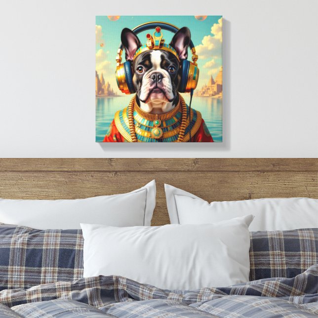 FARAON TUT-FRANSK BULLDOG 2 CANVASTRYCK (Insitu (sovrum))