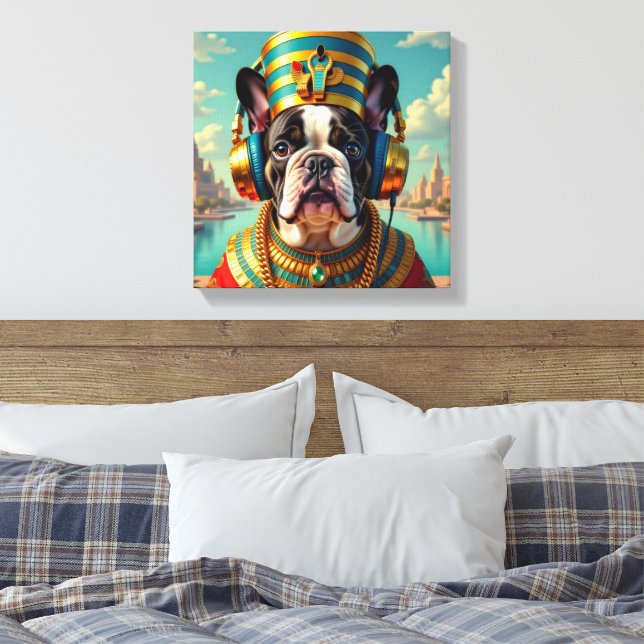 FARAON TUT-FRANSK BULLDOGG CANVASTRYCK (Insitu (sovrum))