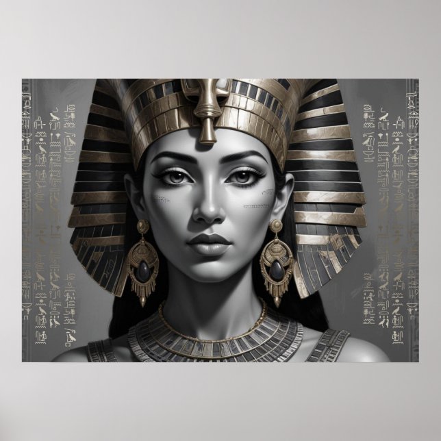 Faraonisk Drottning Väggdekor – Tidlös Egyptisk Poster (Framsidan)