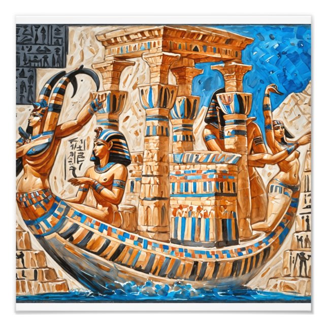 Faraoniska båtar fototryck (Framsidan)