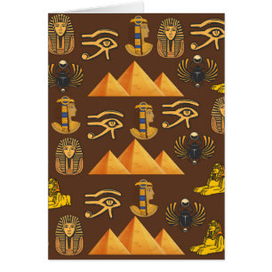 Faraos arv: antika egyptiska mönster hälsningskort