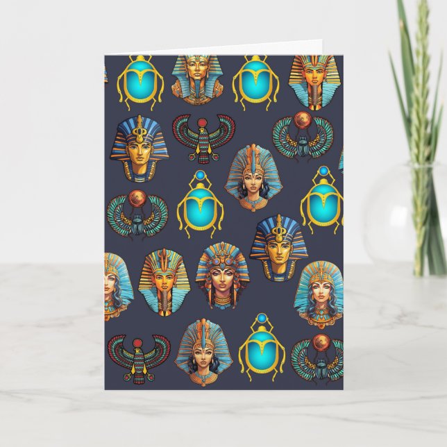 Faraos arv: antika egyptiska mönster  kort (Framsida)