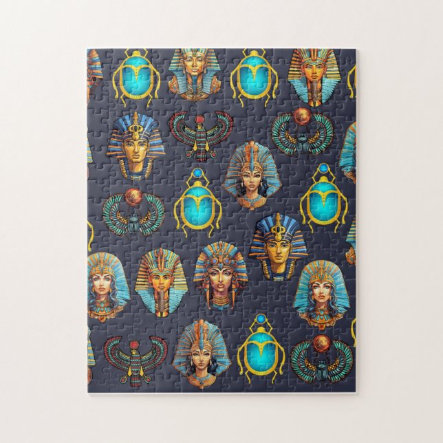 Faraos arv: antika egyptiska mönster  pussel (Vertikal)