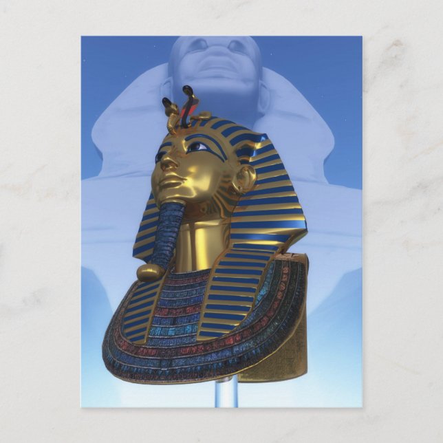 Faraos mask vykort (Framsida)